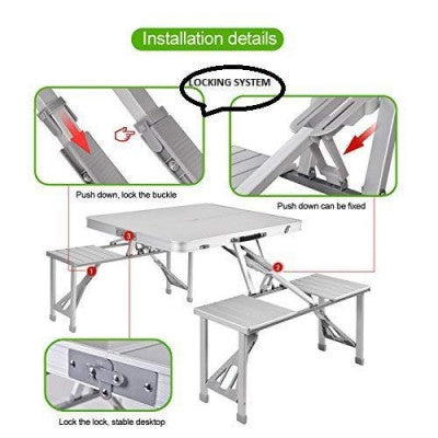 ALUMINIUM FOLDING PICNIC TABLE